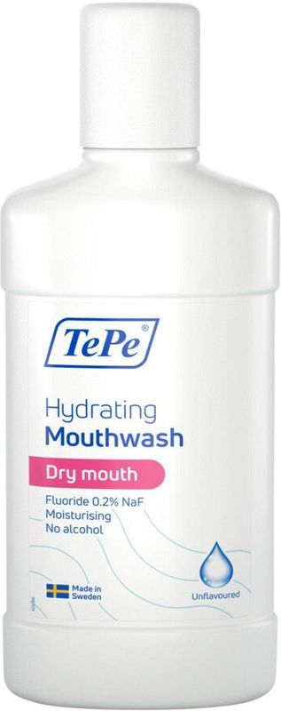 TePe - Hydraterende Mondspoeling - Zonder Smaak - 0,2% Natriumfluoride