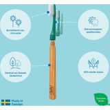 TePe Choice™ Tandenborstel Groen – inclusief 3 opzetborstels – duurzame tandenborstel – gaat 9 maanden mee