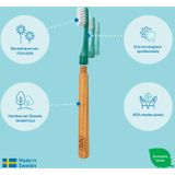 TePe Choice™ Tandenborstel Groen – inclusief 3 opzetborstels – duurzame tandenborstel – gaat 9 maanden mee