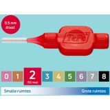TePe Interdentale Ragers Original Rood ISO maat 2 – 0,5 mm (6 stuks)