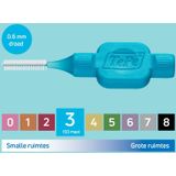 TePe Interdentale Ragers Original Blauw ISO maat 3 – 0,6 mm (6 stuks)