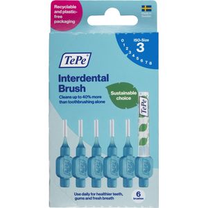 TePe Interdentale Ragers Original Blauw ISO maat 3 – 0,6 mm (6 stuks)