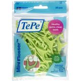 TePe - Mini Flosser - Flosdraad - Plantaardige Materialen - Composteerbaar Zakje