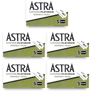 Razor Blades Club Astra platina Scheermesjes, Astra Verdi, 25 stuks (Pak van 1)
