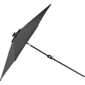 Sabal parasol met kantelfunctie en LED-verlichting zwart.