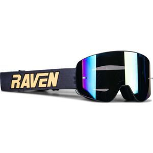 Crossbril Raven Edge Magnetic Zwart-Geel - Goud Spiegel