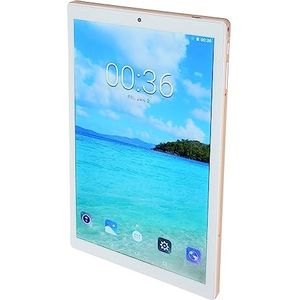 10,1-inch Tablet, 6 GB RAM 128 GB ROM Tablet-pc Octa Core-processor voor Werk voor Entertainment (Goud)