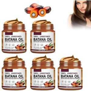 Biologische Batana-olie uit Honduras voor Haargroei - Ongeraffineerd voor Gezonder, Dikker en Voller Haar - 5 Stuks