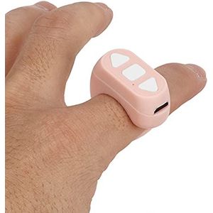 app Page Turner, Tiktok Bluetooth Smart Finger-afstandsbediening met Bediening met 3 Knoppen, Stabiel Signaal, Gemakkelijker Om Elektronische Boeken Te Bekijken, Video, (Roze)