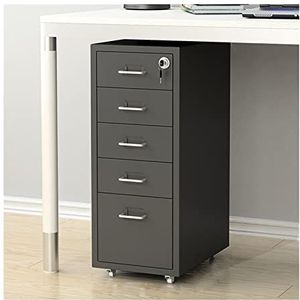 Verticale Opbergkast Kantoor Archiefkasten5 Lade Afsluitbare Archiefkast Onder Bureau Metalen Archiefkast for Juridische/Letter/A4 Archiefkasten Archiefkast voor op Kantoor (Color : MODEL F, Size :