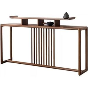 Meditatietafelaltaar Zwart Walnoot Ingangstafel Massief Houten Smalle Tafel Moderne Eenvoudige Boeddhistische Altaar Chinese Stijl Eerbetoon Tafel Boeddhistische Beelden Staan