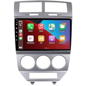 Android 12 autonavigatie in-dash autoradio-ontvanger voor Dodge Calibre 2007-2010 dubbel Din 9 inch touchscreen autoradio met satellietnavigatie Bluetooth handsfree RDS SWC (Color : 4Core 2+32G)