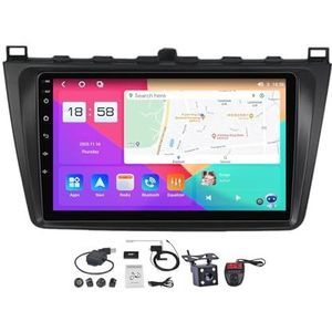 Android 12 2 DIN Autoradio Stereo 9 inch Screen voor Mazda 6 Ⅱ GH 2007-2012 Carplay Android Auto GPS-navigatie Bluetooth 5.0 RDS FM AM DAB+ Radio Stuurbediening Voice Control (Size : M200S)