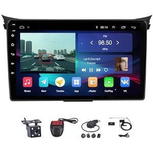 Android Double Din Car Stereo 9 Inch Touchscreen Autoradio Autotoebehoren Multimedia Stuurwielbediening met Navigatie Plug And Play Voor Hyundai i30 II 2 GD 2011-2017 (Size : M100S WIFI 1G+16G)