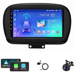 Android 12 Autoradio Stereo GPS-navigatie Ultradunne mainframe voor Fiat 500X 2014-2020 9 ""IPS Touchscreen Autonavigatie Video Met Wifi Bluetooth Spiegel Link USB Back-up Camera (Color : A1 WIFI 4-Co