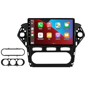 Android 12 2 din autoradio stereo voor Ford Mondeo 4 mk4 2010-2014 10 inch touchscreen autoradio auto-accessoires multimedia videospeler ondersteuning wifi FM Bluetooth stuurbediening (Color : 4Core