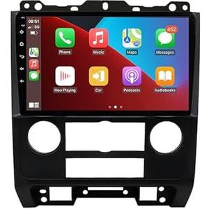 Android 12 Dubbel Din Autoradio Voor Ford Escape 2007-2012 Hoofdunit 9""IPS Touchscreen Multimediaspeler met achteruitrijcamera Ondersteuning Carplay Bluetooth GPS Sat Nav RDS SWC (Color : 8Core 4+64G
