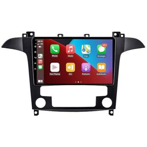Android 12 autonavigatie in-dash autoradio-ontvanger voor Ford S Max S-MAX 2007-2015 dubbel Din 9 inch touchscreen autoradio met satellietnavigatie Bluetooth handsfree RDS SWC (Color : A 4Core 1+16G