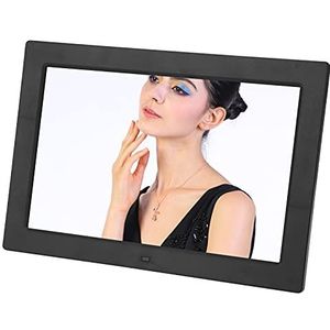 Digitale Fotolijst, 1280x800 Digitale Fotolijst 12 Inch Digitale Fotolijst Multifunctioneel Fotoalbum voor Thuis, Woonkamer, Slaapkamer, Kantoor (EU-stekker)