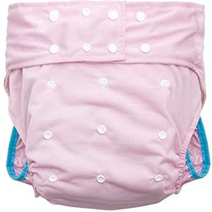 Kuajingdi Incontinentie en handicap verzorgingsdoekluiers, herbruikbare verstelbare maat ademende lekvrije zakluier (kleur: E, maat: Medium)