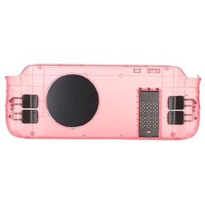 Game Console Back Plate, Verstelbare Game Console Vervanging Case Outer Case Solid State Koeler Warmteafvoer voor Game Console (Roze transparant hoesje)