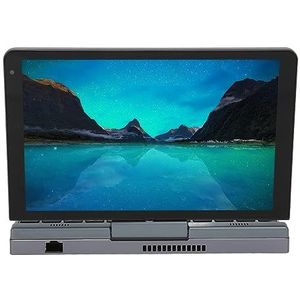 Opvouwbare Minilaptop, LPDDR5 12GB RAM 180 Graden Tik 8 Inch Laptop met Stylus voor Werk (12 GB + 256 GB EU-stekker)
