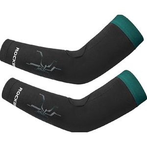 ROCKBROS Fietsarmwarmers/Beenwarmers Thermische winterarmwarmers/Beenwarmers Antisliparmmouwen en kniebescherming voor fietsen, hardlopen, basketbal Heren/dames 2XL-3XL (1 paar)