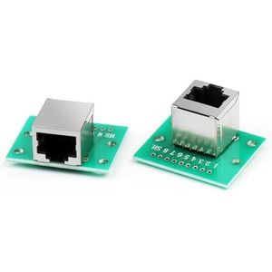RJ45 Adapter Board Module 8P Modulaire Ethernet Connector Adapter RJ45 Splitter Module Netwerkinterface + Breakout Board (Kleur: V Type XH)