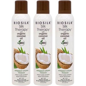 BioSilk - Silk Therapy - Coconut Oil Whipped Volume Mousse - 3 x 237ml