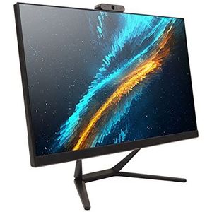 FHD AIO Pc, 4-core Zwarte Alles-in-één Computer 8G DDR4 met Camera voor Thuis voor op Kantoor (8+128G EU-stekker)