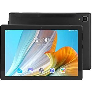 HD-tablet, 8,1-inch Oproeptablet voor 800 W Achter 1300 W Zwart voor Android 12 voor Gaming (EU-stekker)