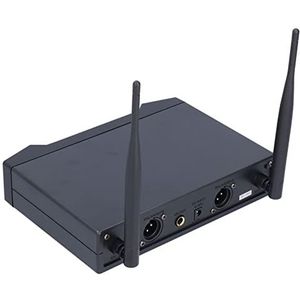 Draadloze Microfoon, Ruis Verminderen Heldere Geluidskwaliteit Ontvanger en 2 Handheld Microfoonset voor Kerkelijk Huwelijk