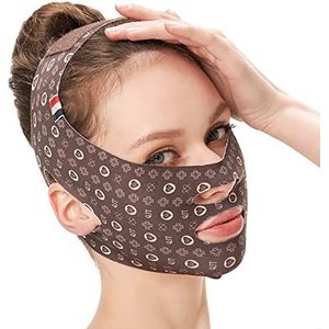 Face Lifting Bandage, Afslanken Masker Dubbele Chin Verwijderingsriem, V Line Lifting Mask Facial Afslanken Strap voor Vrouwen Koffie