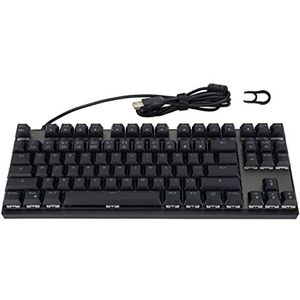 87-Toets Mechanisch Toetsenbord, Verlicht Gaming-Toetsenbord met 14 Soorten LED-Effecten, USB-Interface RGB Mechanisch Gevoel Toetsenbord voor Desktop, Computer, Pc(zwart 1)