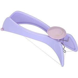 Gezichtshaarepilator - Paars - Premium - Draagbaar - ABS - Met 10 Katoenen Lijnen