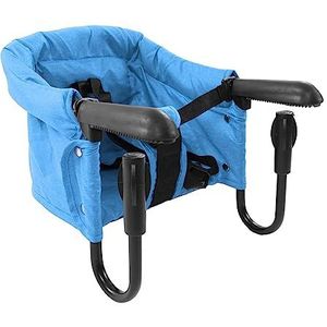 Hook On Chair, Hoge Veiligheid 3-puntsveiligheidsgordels Draagbare Kinderstoel Opvouwbaar voor Peuters van 6 Tot 36 Maanden (Blauw)