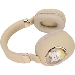 Draadloze -stereoheadset, Ergonomisch Ontwerp Hoge Gevoeligheid Geluidsisolerende -hoofdtelefoon Lange Afstand Oplaadbaar (Beige goud)
