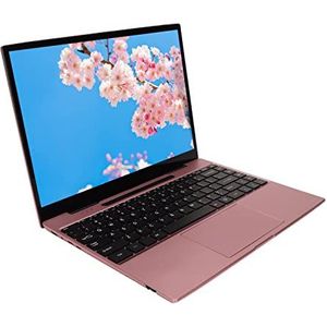 14 Inch Laptop Roze 100-240V Laptop Metalen Behuizing voor Studie voor Windows 11 (8+256GB EU-stekker)