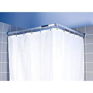 Euroshowers Flexibele douchegordijnstang, buigbaar, incl. montagetoebehoren, 3 m, chroom