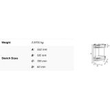 Smedbo Sideline Hoek Douchekorf Dubbel - 195x195 Mm - Chroom - Messing - Accessoires - Douche Accessoires - Doucherekken - 7391447034448