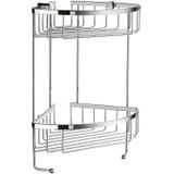 Smedbo Sideline Hoek Douchekorf Dubbel - 195x195 Mm - Chroom - Messing - Accessoires - Douche Accessoires - Doucherekken - 7391447034448