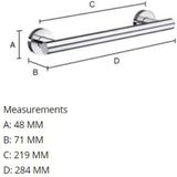 Badgreep Smedbo Home 28,4x7,1x4,8 Chroom