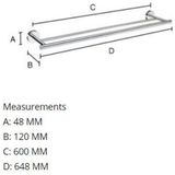 Smedbo - HK3464 - Handdoekhouder - Chroom - Massief Messing - Enkel