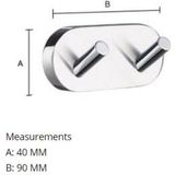 Smedbo - Handdoekhouder - Massief Messing - Mat Chroom - Zelfklevend/Boren