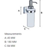 Smedbo - House - Zeepdispenser - Matglas - Mat Chroom - 200ml