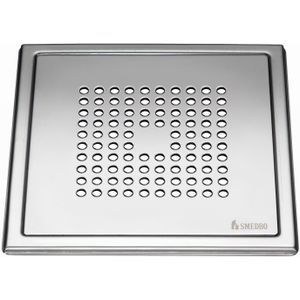 Afvoerrooster Smedbo Outline Met Vierkant Patroon 20 x 20 x 0.55 cm Chroom