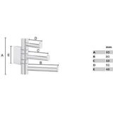 Smedbo Air Handdoekrek 3arms Chroom AK327