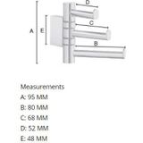 Smedbo Air Handdoekrek 3arms Chroom AK327