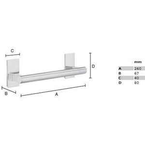 Smedbo - Pool - Badgreep - Chroom - Messing