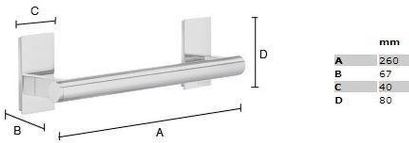 Smedbo - Pool - Badgreep - Chroom - Messing